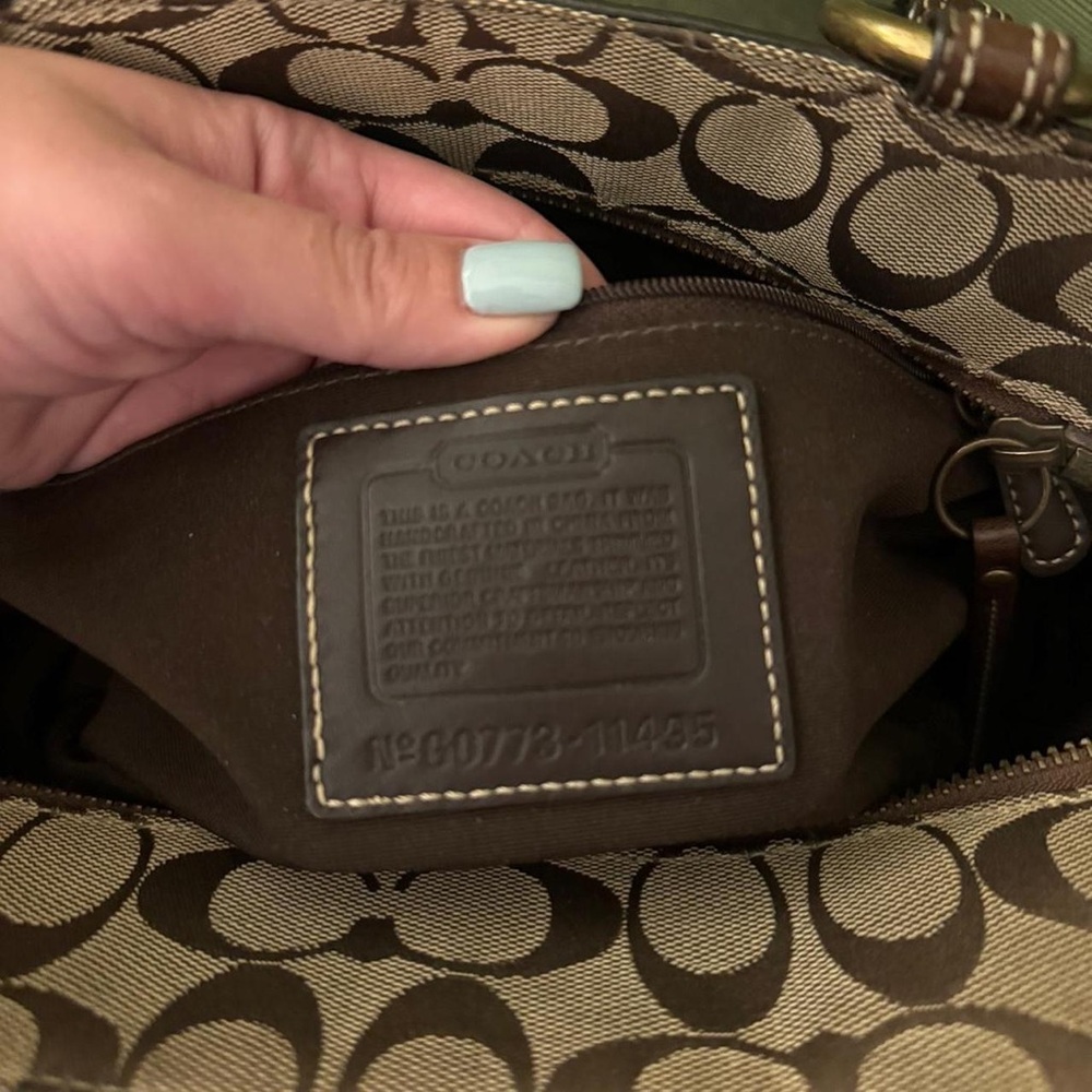 Coach Brown Patchwork Tote Bag - image 5